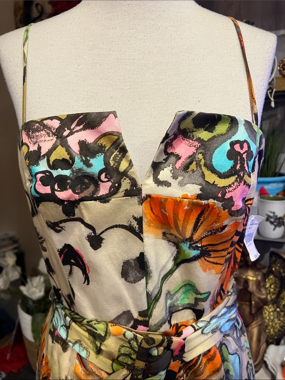 Milly of New York Floral slip Dress Romantic boho Garden Party Midi size 8 - Picture 3 of 12
